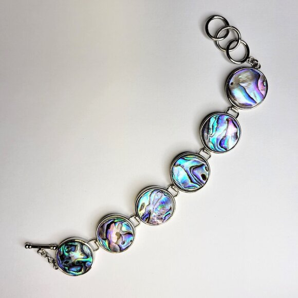Unique Abalone Biwa Shell Bracelet - Picture 1 of 16